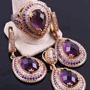 Handmade 925 Sterling Silver Amethyst Stone Ladies Womens Set silverbazaaristanbul 