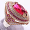 Handmade 925 Sterling Silver Big Ruby Stone Ladies Ring silverbazaaristanbul 