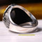 Handmade 925 Sterling Silver Castle Design Onyx Stone Mens Ring silverbazaaristanbul 