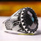 Handmade 925 Sterling Silver Castle Design Onyx Stone Mens Ring silverbazaaristanbul 