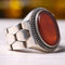 Handmade 925 Sterling Silver Clock Style Agate Aqeeq Stone Mens Ring silverbazaaristanbul 