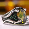 Handmade 925 Sterling Silver Emerald and Peridot Multi Stone Mens Ring silverbazaaristanbul 