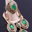 Handmade 925 Sterling Silver Emerald Stone Ladies Womens Set silverbazaaristanbul 