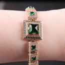 Handmade 925 Sterling Silver Emerald Stone Lady Women Bracelet silverbazaaristanbul 