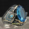 Handmade 925 Sterling Silver Fit Aquamarine Vintage Mens Ring silverbazaaristanbul 