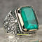Handmade 925 Sterling Silver Green Tourmaline Luxury Mens Ring silverbazaaristanbul 