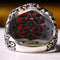 Handmade 925 Sterling Silver Hexagon Red Agate Aqeeq Stone Mens Ring silverbazaaristanbul 