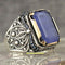 Handmade 925 Sterling Silver Natural Purple Agate Aqeeq Mens Ring silverbazaaristanbul 