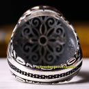 Handmade 925 Sterling Silver Natural Tigers Eye Stone Mens Ring silverbazaaristanbul 