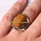 Handmade 925 Sterling Silver Natural Tigers Eye Stone Mens Ring silverbazaaristanbul 