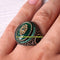 Handmade 925 Sterling Silver Oval Green Emerald Stone Mens Ring silverbazaaristanbul 