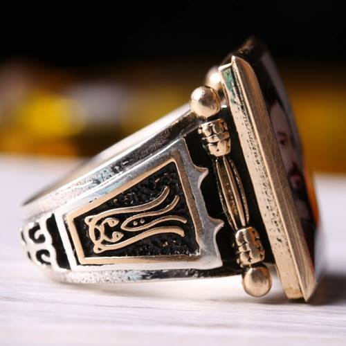 Handmade 925 Sterling Silver Personal Photo Memory Mens Ring silverbazaaristanbul 