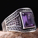 Handmade 925 Sterling Silver Purple Amethyst Stone Men Ring silverbazaaristanbul 