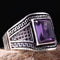 Handmade 925 Sterling Silver Purple Amethyst Stone Men Ring silverbazaaristanbul 