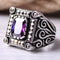 Handmade 925 Sterling Silver Purple Amethyst Stone Men Ring silverbazaaristanbul 