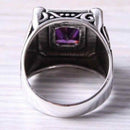 Handmade 925 Sterling Silver Purple Amethyst Stone Men Ring silverbazaaristanbul 