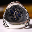 Handmade 925 Sterling Silver Sapphire Stone Mens Ring silverbazaaristanbul 