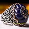 Handmade 925 Sterling Silver Turban Blue Sapphire Stone Mens Ring silverbazaaristanbul 