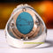 Handmade 925 Sterling Silver Turquoise and Ruby Stone Mens Ring silverbazaaristanbul 