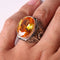Handmade 925 Sterling Silver with Citrine Stone Mens Ring silverbazaaristanbul 