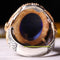 Handmade 925 Sterling Winding Shape Blue Sapphire Stone Mens Ring silverbazaaristanbul 