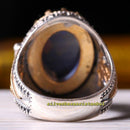 Handmade Deep Blue Sapphire Stone 925 Sterling Silver Mens Ring silverbazaaristanbul 