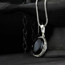 Handmade Onyx Stone 925 Sterling Silver Mens Necklace silverbazaaristanbul 