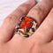 Handmade Orange Amber Stone 925 Sterling Silver Mens Ring silverbazaaristanbul 
