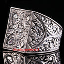 Turkish Handmade Special Pencil Work 925 Sterling Silver No Stone Mens Ring 009 silverbazaaristanbul 