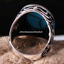 Handmade Turquoise Stone 925 Sterling Silver Men Solid Sword Ring silverbazaaristanbul 