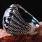 Heavy Blue 925 Sterling Silver Aquamarine Stone Mens Ring silverbazaaristanbul 