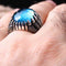 Heavy Blue 925 Sterling Silver Aquamarine Stone Mens Ring silverbazaaristanbul 
