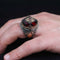 Hexagonal Ruby Stone 925 Sterling Silver Mens Ring silverbazaaristanbul 