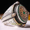 Islamic 925 Sterling Silver Emerald Stone Mosque Design Mens Ring silverbazaaristanbul 