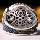 Islamic Onyx Seal Of Solomon Handmade 925 Sterling Silver Mens Ring silverbazaaristanbul 