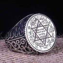 Islamic Seal of Solomon 925 Sterling Silver No Stone Mens Ring silverbazaaristanbul 
