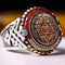 Islamic Seal Of Solomon Agate Aqeeq 925 Sterling Silver Mens Ring silverbazaaristanbul 