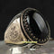 Islamic Style Onyx Stone Handmade 925 Sterling Silver Mens Ring silverbazaaristanbul 
