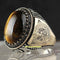 Islamic Style Tigers Eye Stone Handmade 925 Sterling Silver Mens Ring silverbazaaristanbul 