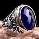 Jewelry 925 Sterling Silver Spider Blue Sapphire Mens Ring silverbazaaristanbul 