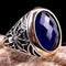 Jewelry 925 Sterling Silver Spider Blue Sapphire Mens Ring silverbazaaristanbul 