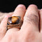Jewelry 925 Sterling Silver Tigers Eye Stone Mens Ring silverbazaaristanbul 