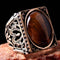 Jewelry 925 Sterling Silver Tigers Eye Stone Mens Ring silverbazaaristanbul 