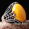 Jewelry 925 Sterling Silver Yellow Agate Aqeeq Mens Man Ring silverbazaaristanbul 