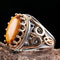 King 925 Sterling Silver Natural Tigers Eye Stone Mens Ring silverbazaaristanbul 