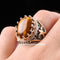 King 925 Sterling Silver Natural Tigers Eye Stone Mens Ring silverbazaaristanbul 