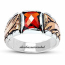 King Ruby Stone Jewelry Handmade 925 Sterling Silver Mens Ring silverbazaaristanbul 