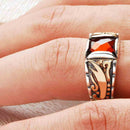 King Ruby Stone Jewelry Handmade 925 Sterling Silver Mens Ring silverbazaaristanbul 