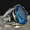 Lion Claw Handmade 925 Sterling Silver Aquamarine Vintage Mens Ring silverbazaaristanbul 