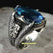 Lion Claw Handmade 925 Sterling Silver Aquamarine Vintage Mens Ring silverbazaaristanbul 